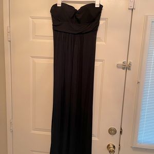 Black strapless maxi dress